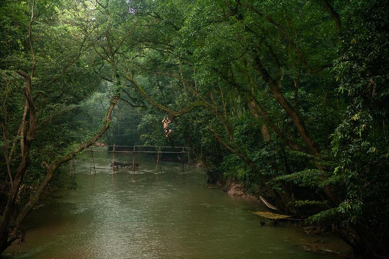 Khu du lịch sinh thái Nhà Tôi với dòng suối trong xanh chảy xuyên qua khu rừng già tại Thái Nguyên.